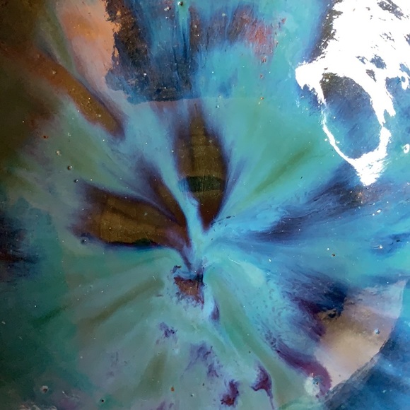 Whimsical signed BILL HICKS handmade glazed pottery Santa bowl - Picture 9 of 9